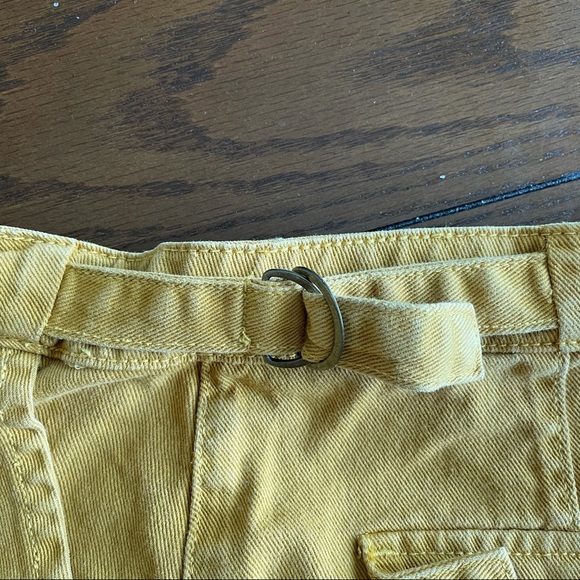 Yellow mini jean skirt with adjustable waist - Picture 5 of 8